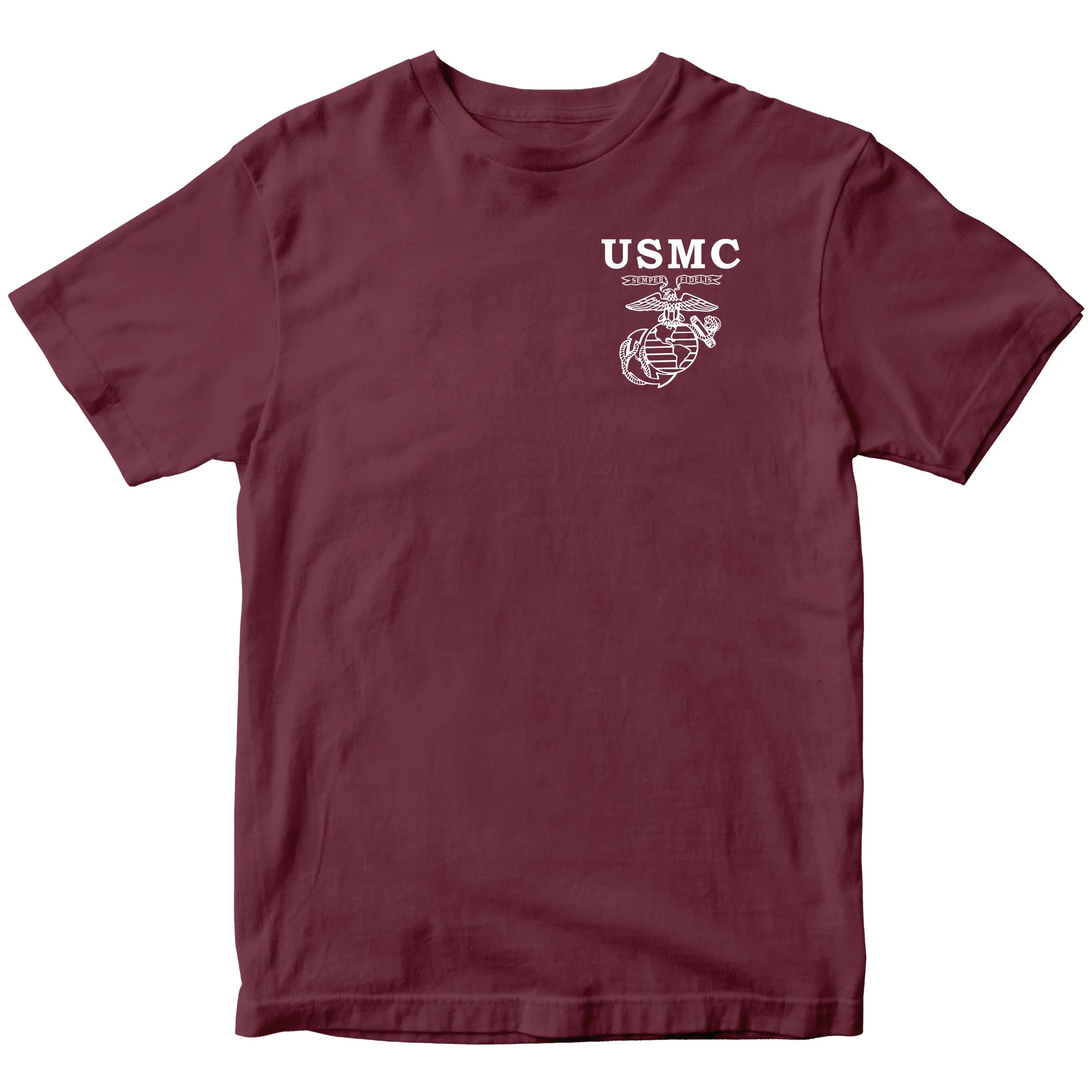Marines White Old School Heritage Chest Seal Tee