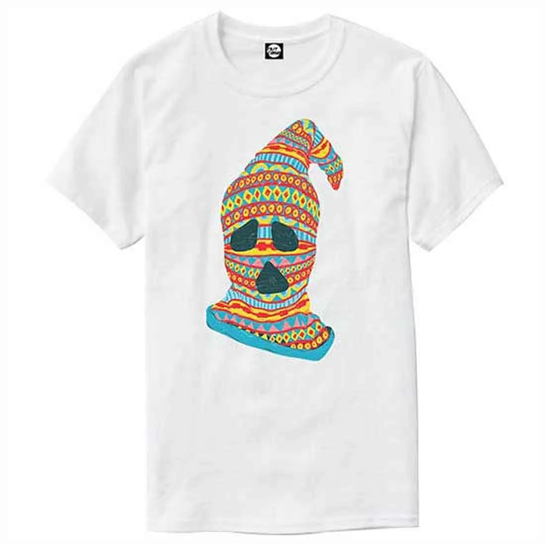 Nutcase Designer Round Neck Men's T-Shirt Wrinkle-Free Poly Cotton Tees - Ghost Face